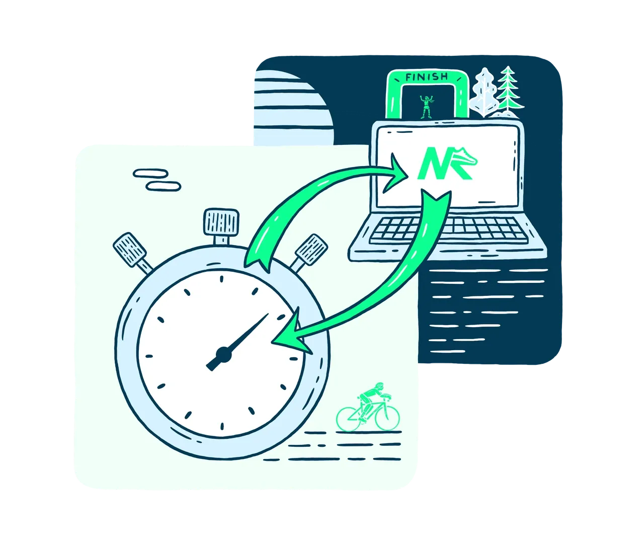 Illustration Synchronisation chronométrie