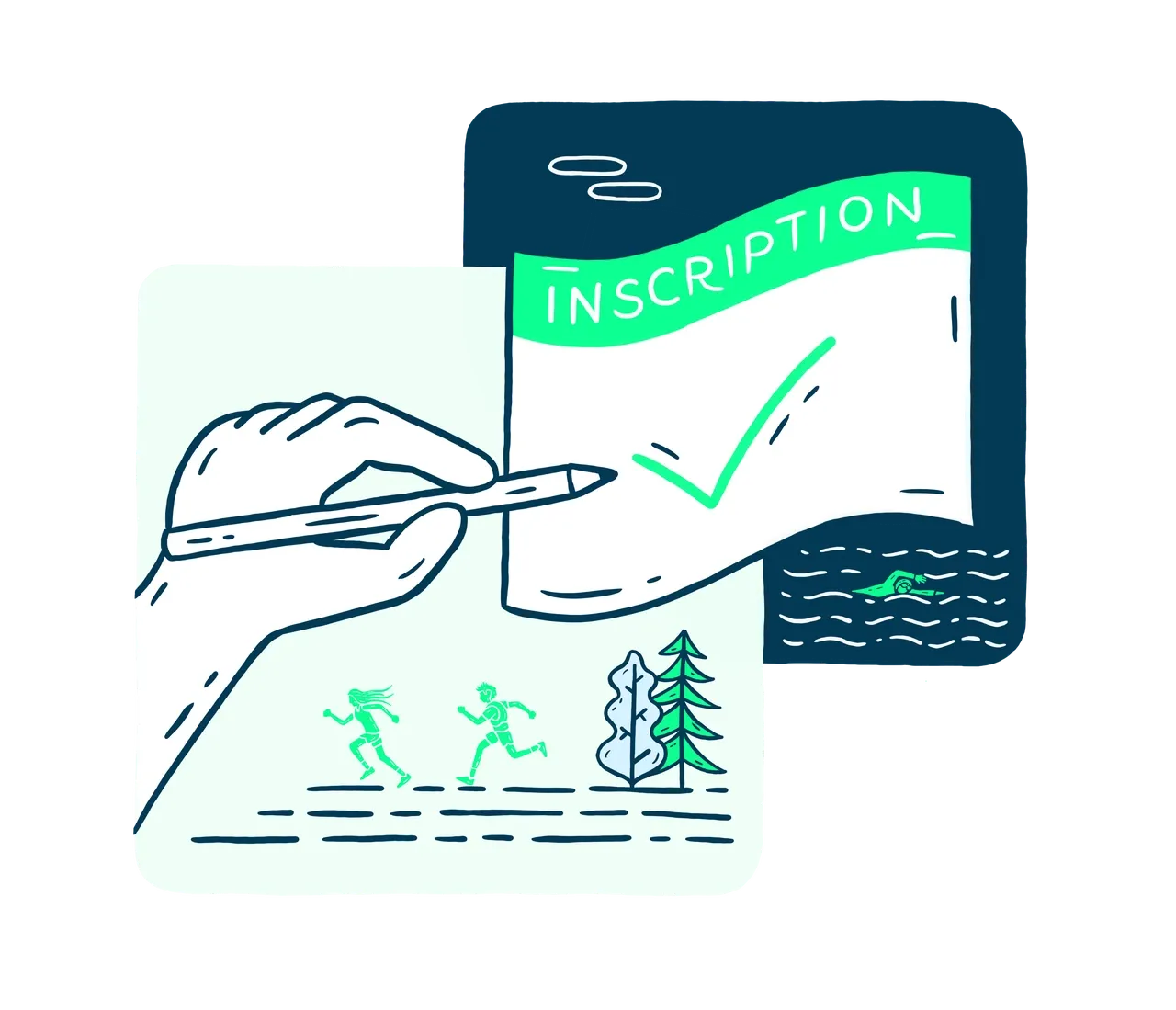 Illustration Inscriptions simplifiées